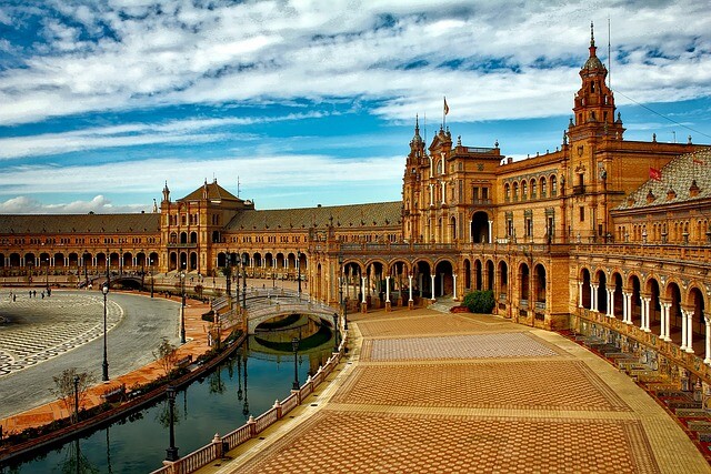 April Festival in Seville - Plaza de Espana