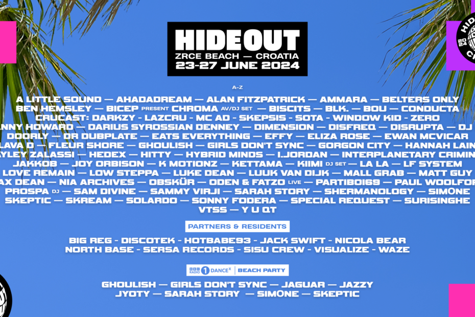 HIdeout Festival - Pag - LineUp 2024