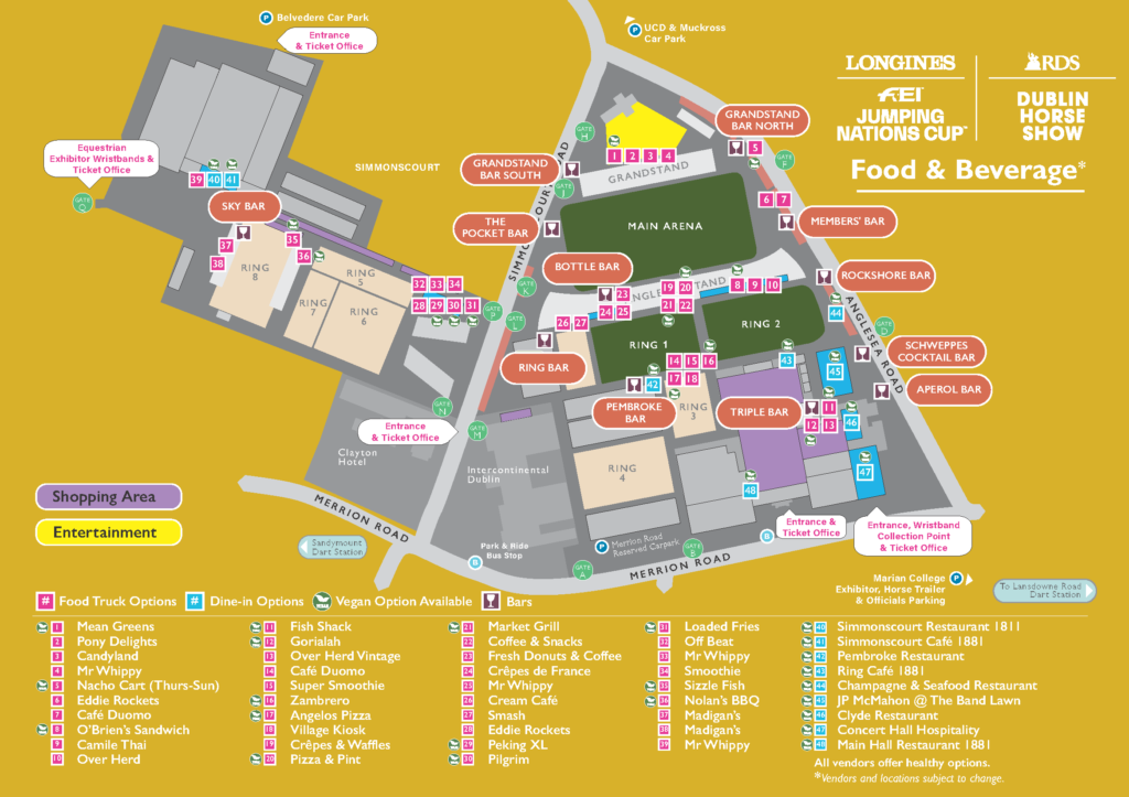 Dublin Horse Show - Venue Map