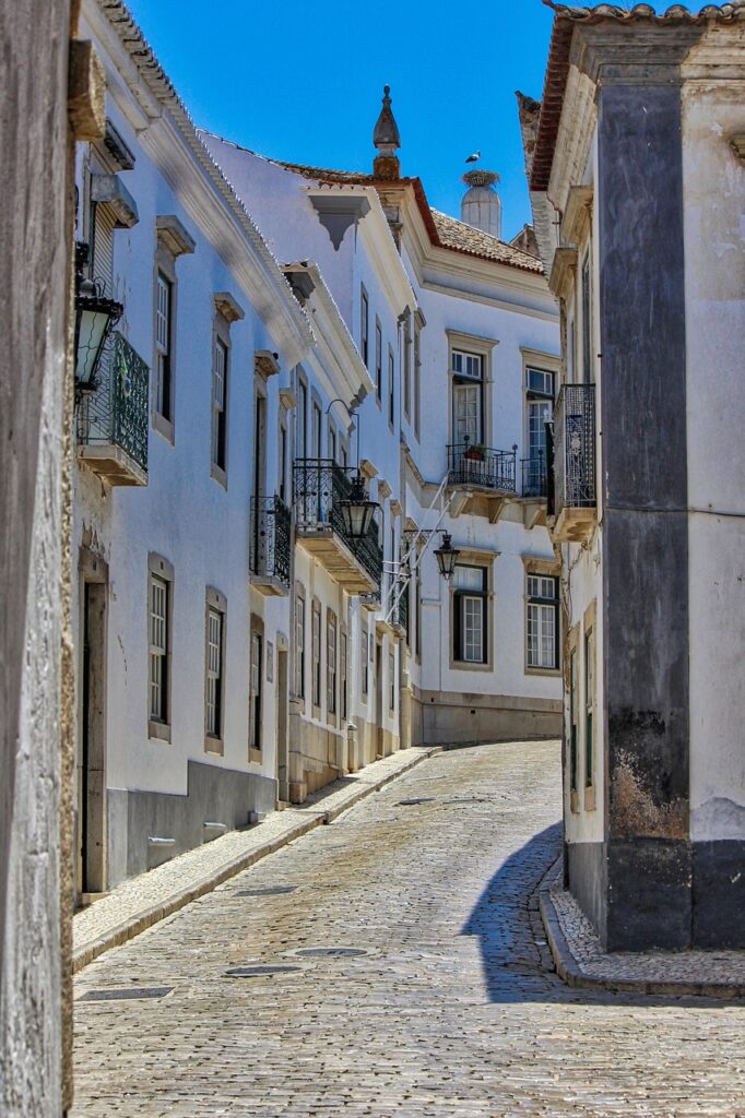 Street old town Faro Portugal