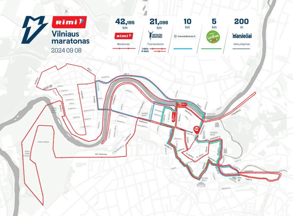 Rimi Vilnius Marathon Course 2024